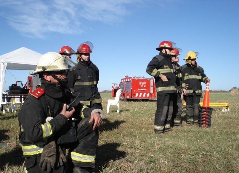 Intervención de los bomberos.