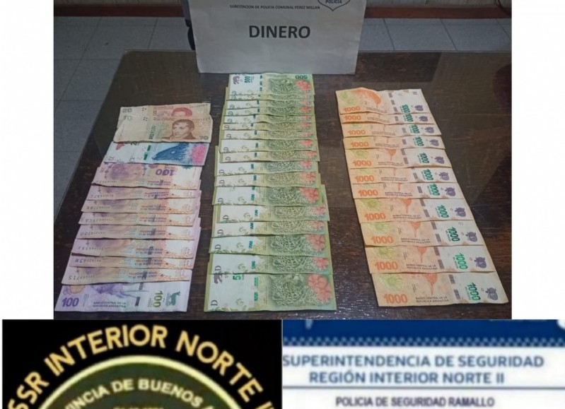 Secuestraron 20 mil pesos en efectivo.