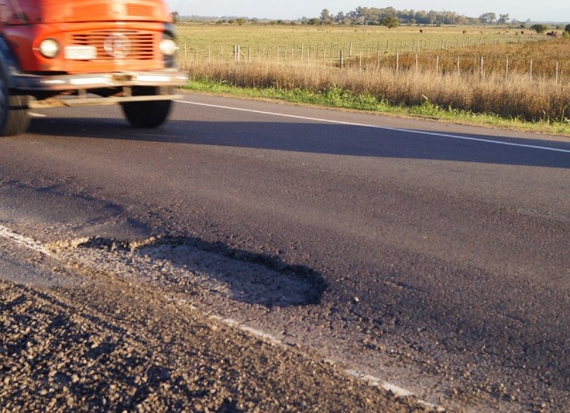 Los baches son habituales.