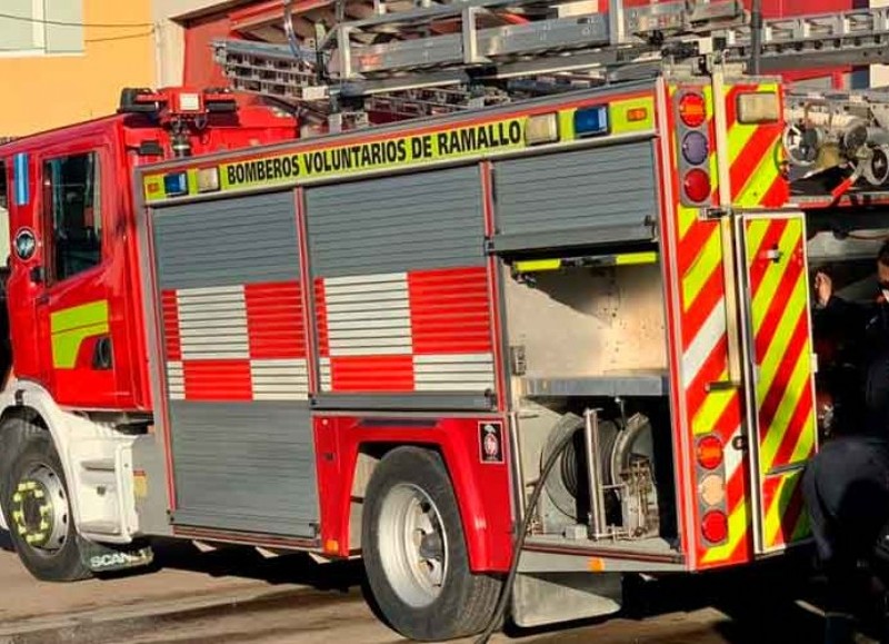 Intervención de los bomberos.