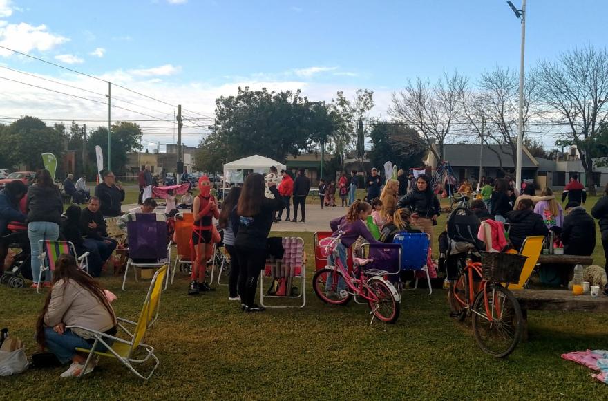 Actividad en el barrio Laguna Paiva.