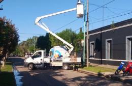 Avanza la obra de recambio de alumbrado público