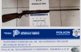 Secuestran un rifle calibre 22 en causa por amenazas y desobediencia