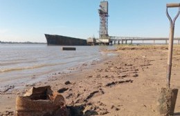 Trabajos de prevención en la costa ante la bajante del río Paraná