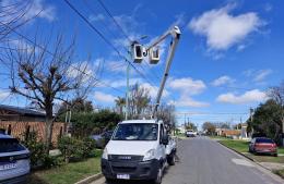 Recambio de luminarias LED en barrios de Ramallo