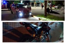 Accidente en San Martín y Velázquez: motociclista sufrió grave lesión en el tobillo